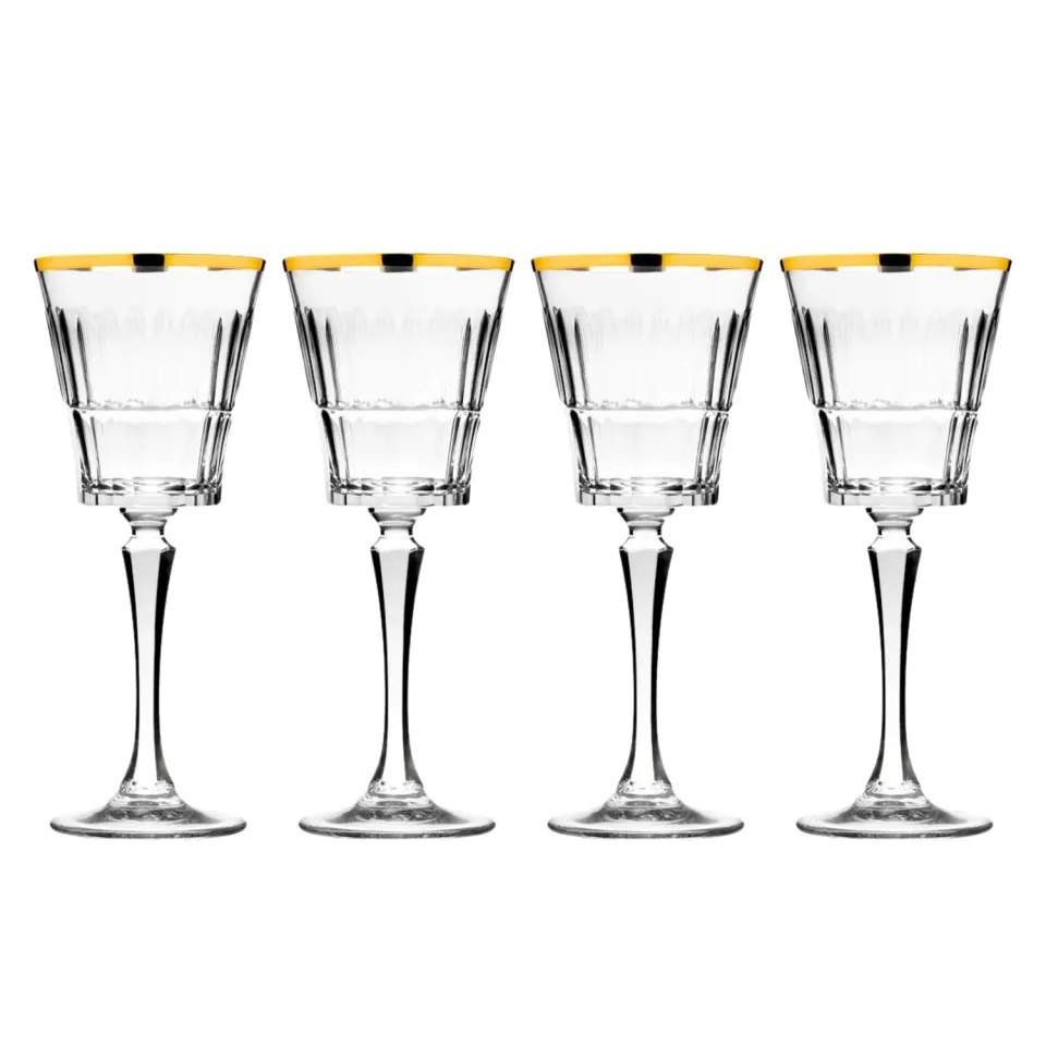 Godinger Regent hvidvinsglas guldkant 4 stk