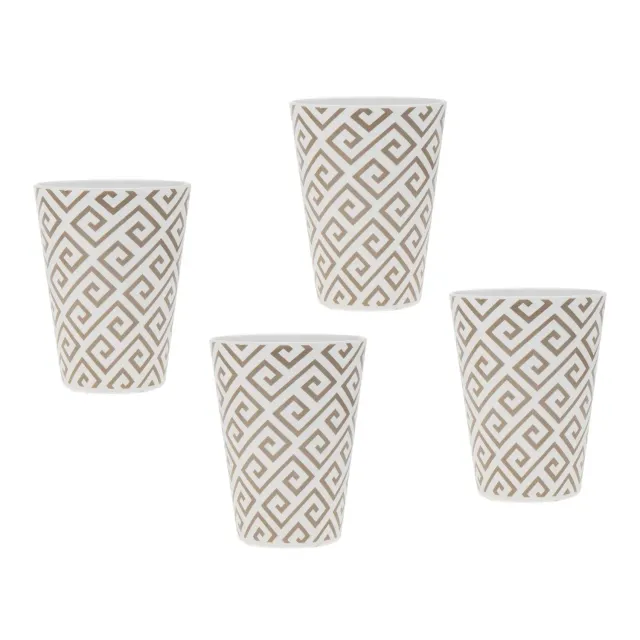 Godinger Geometric tumbler melamin 4 stk beige