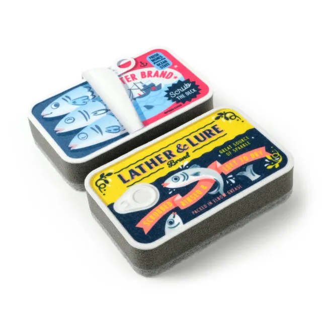 Fred & friends Tidy Tins svampe sardin 2-pak med 3 lag