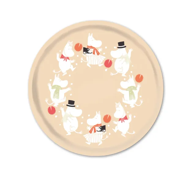 Opto Design Moomin Celebration rund bakke Ø31 cm beige