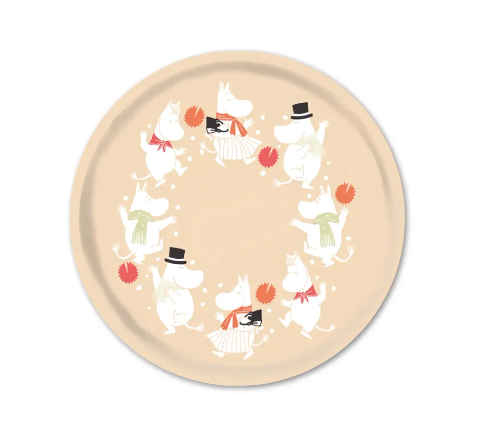 Opto Design Moomin Celebration rund bakke Ø31 cm beige