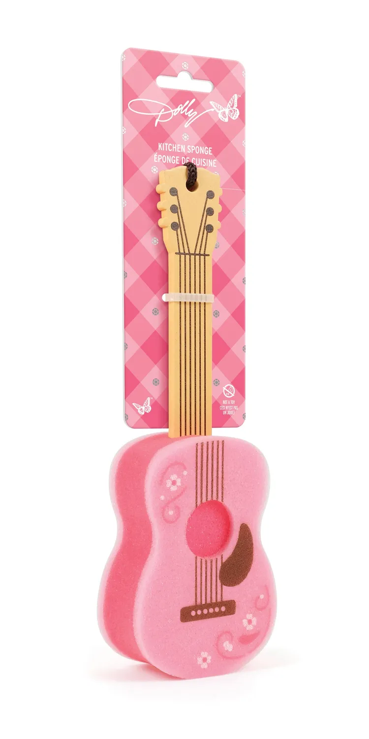 Fred Dolly Guitar flaskesvamp pink med skaft