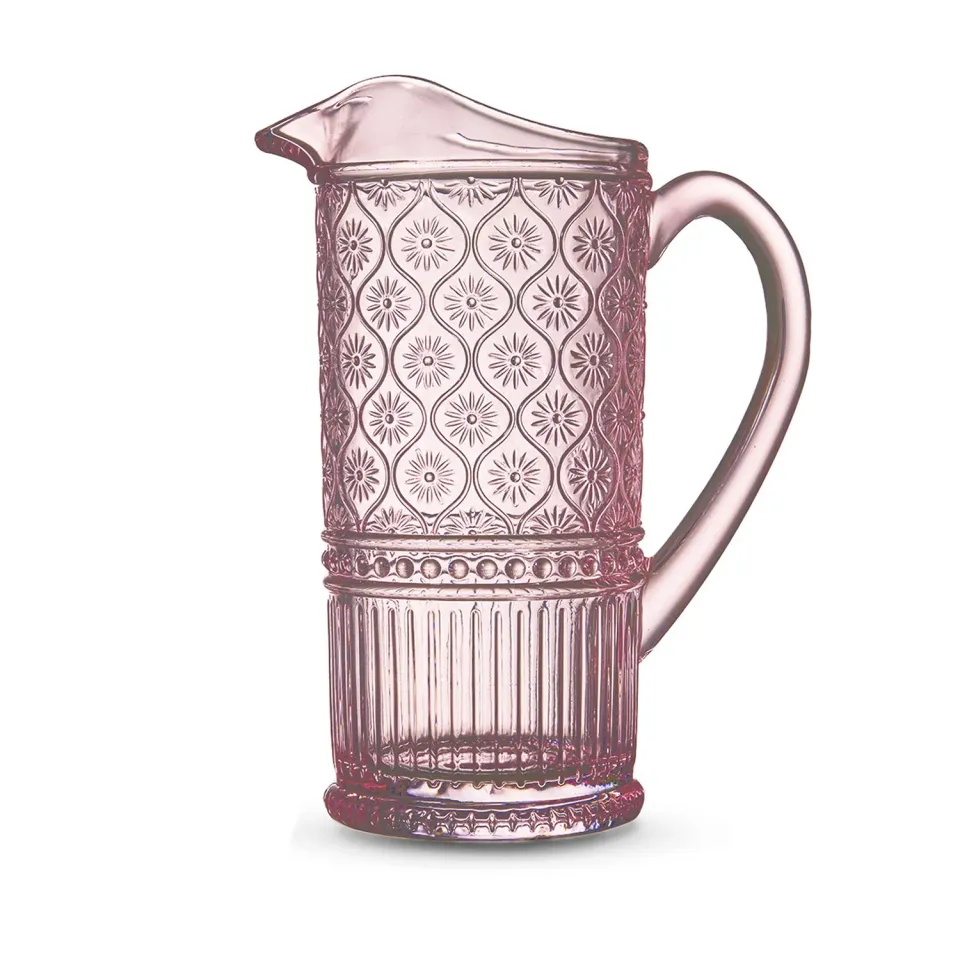 Godinger Claro Pink kande glas 1 liter præget