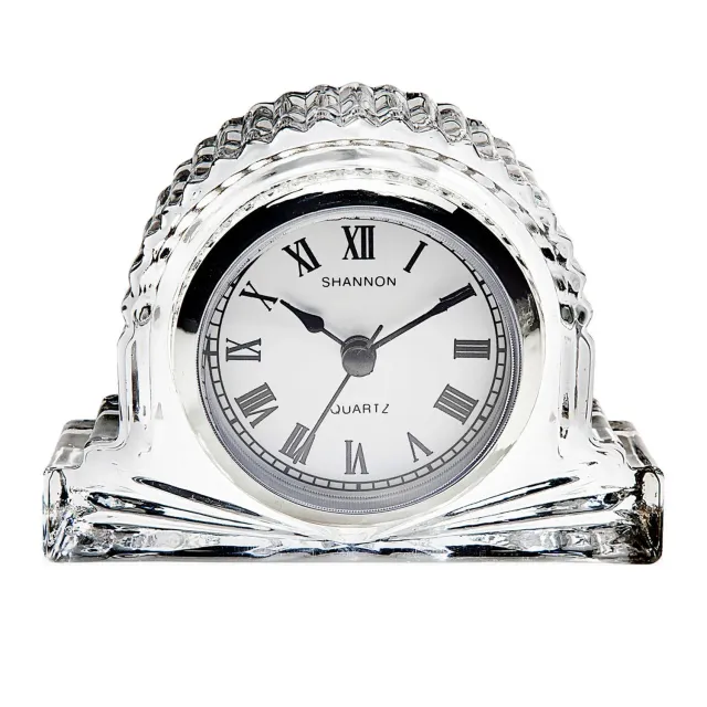 Godinger Dublin Small Mantle Clock bordur klar krystal