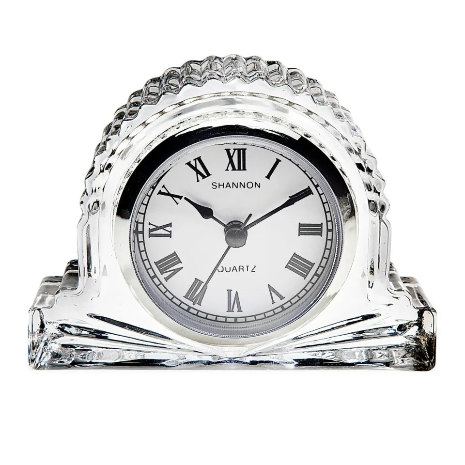 Godinger Dublin Small Mantle Clock bordur klar krystal
