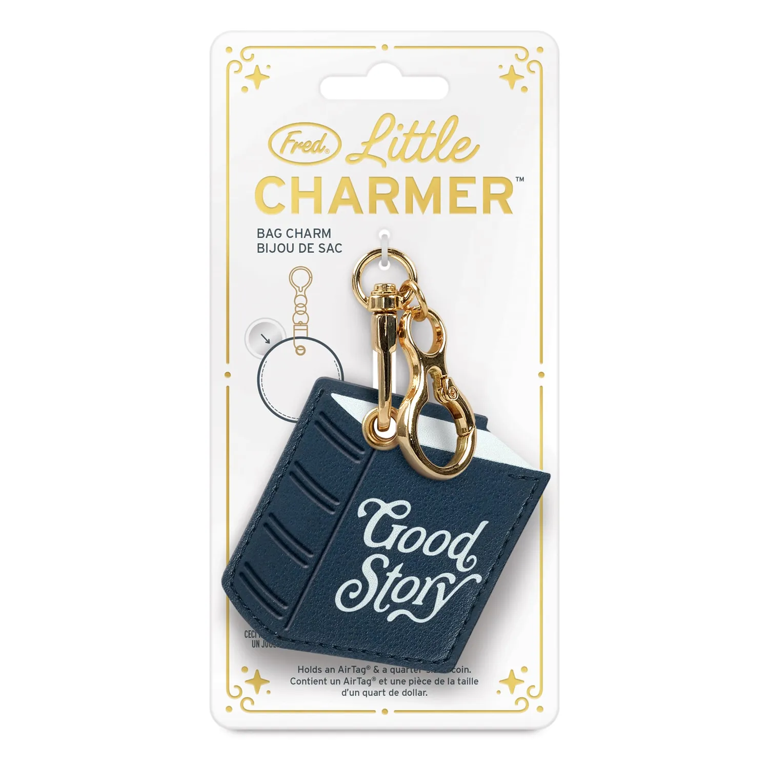 Fred Little Charmer Book charm bog AirTag-lomme