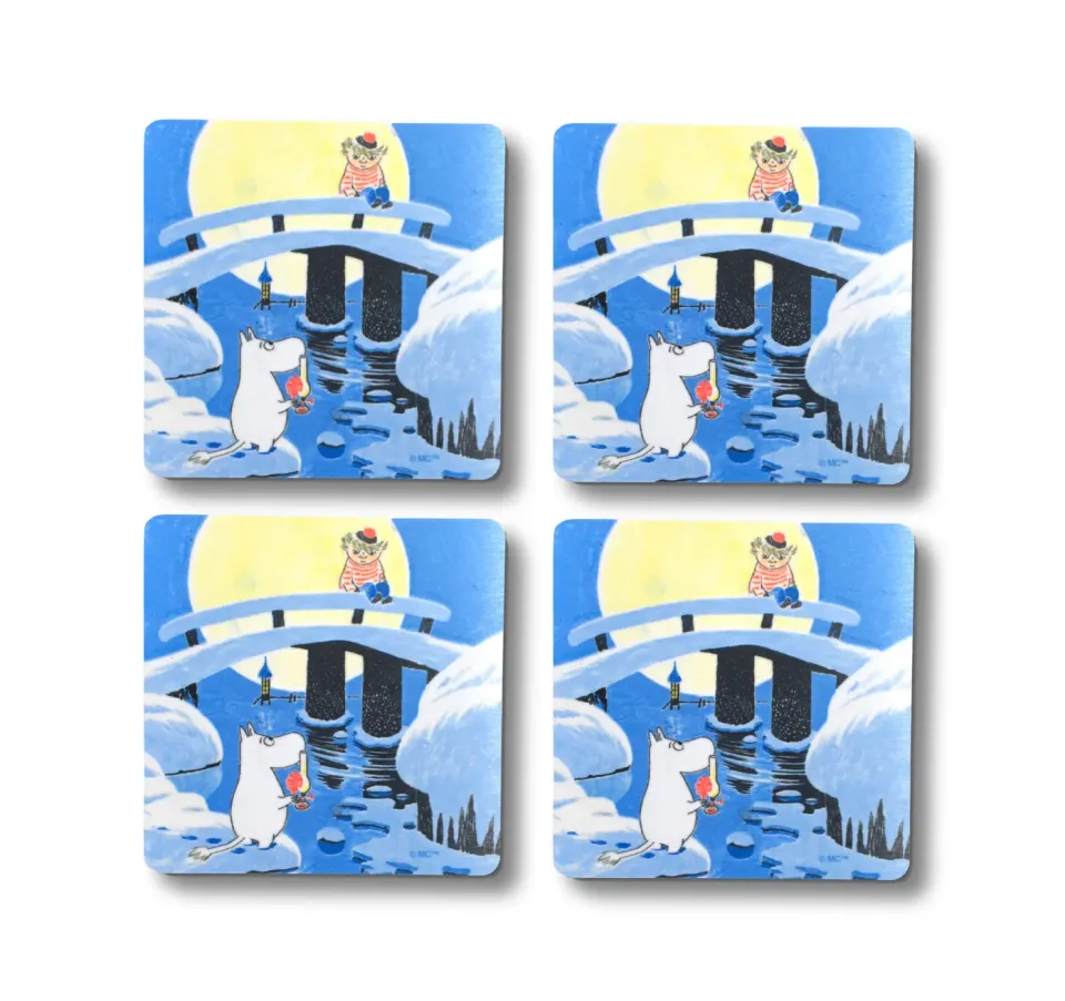 Opto Design Moomin Midwinter bordskånere 4-pak birk