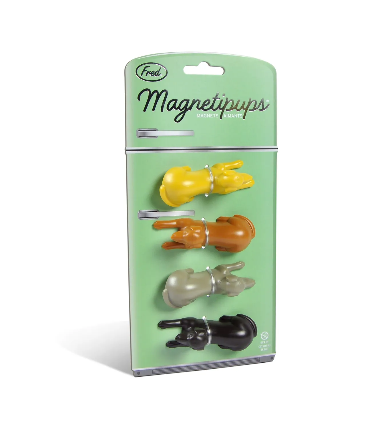 Fred Magnetipups køleskabsmagneter 4 stk hunde