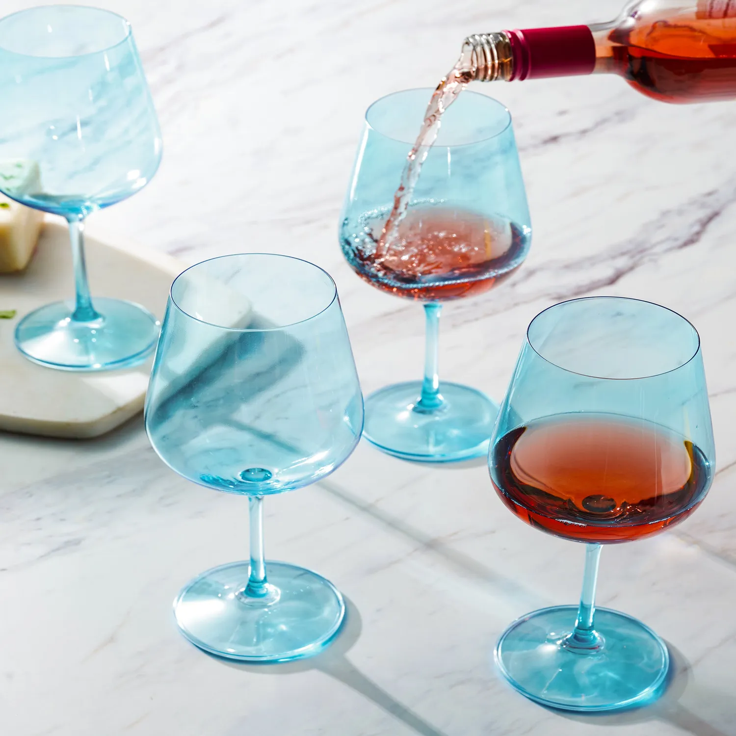 Godinger Sheer rødvinsglas lyseblå 4 stk 22,5 oz
