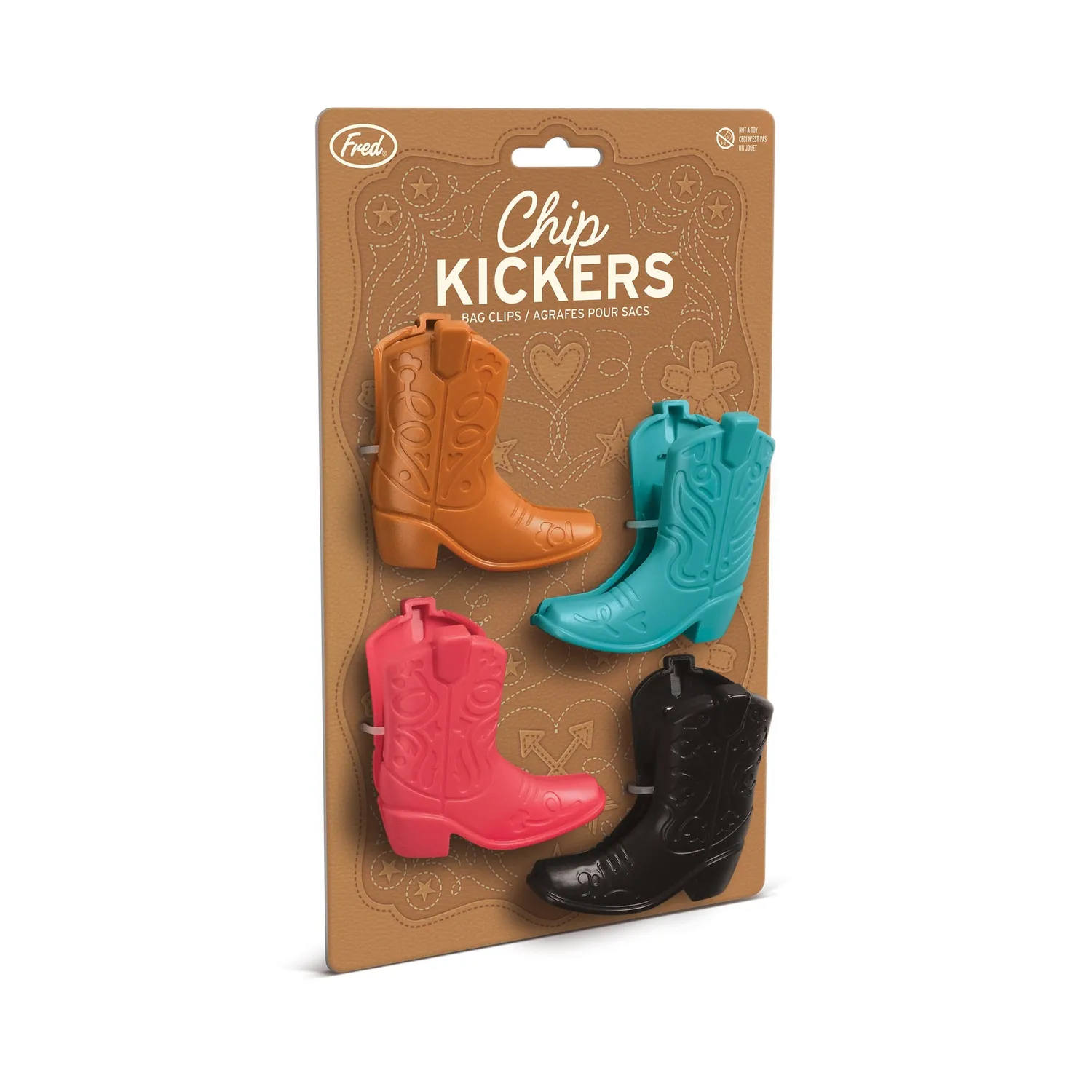 Fred & friends Chip Kickers clips cowboystøvle 4-pak kraftig