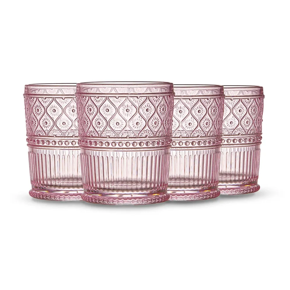 Godinger Claro whiskeyglas pink krystal 4 stk