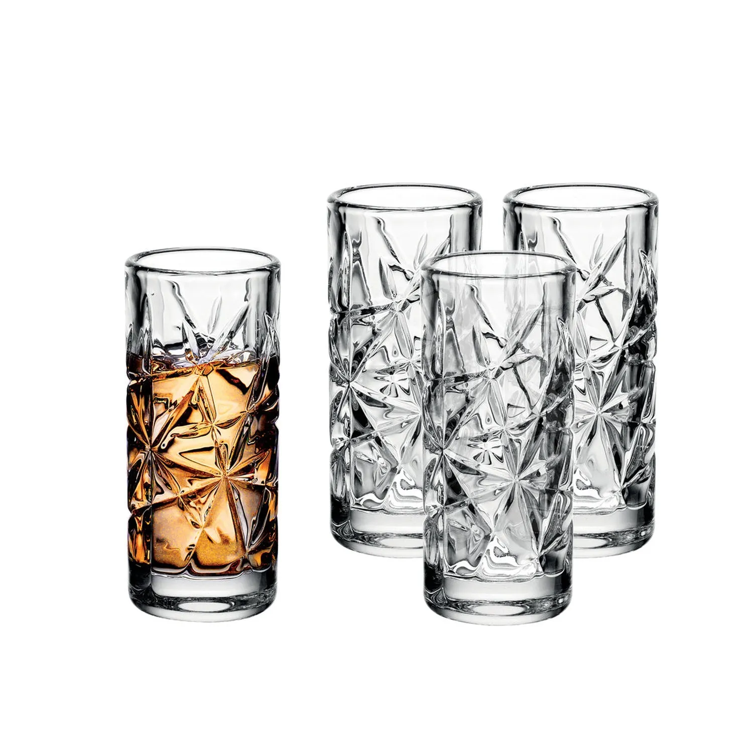 Godinger Graffiti shotglas 6 stk klart slebet krystal