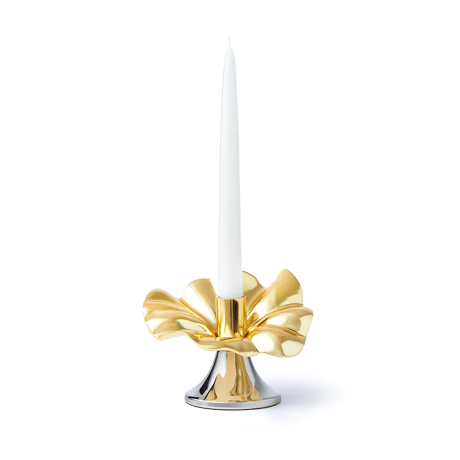 Godinger Blossom lysestage 6" guld platin