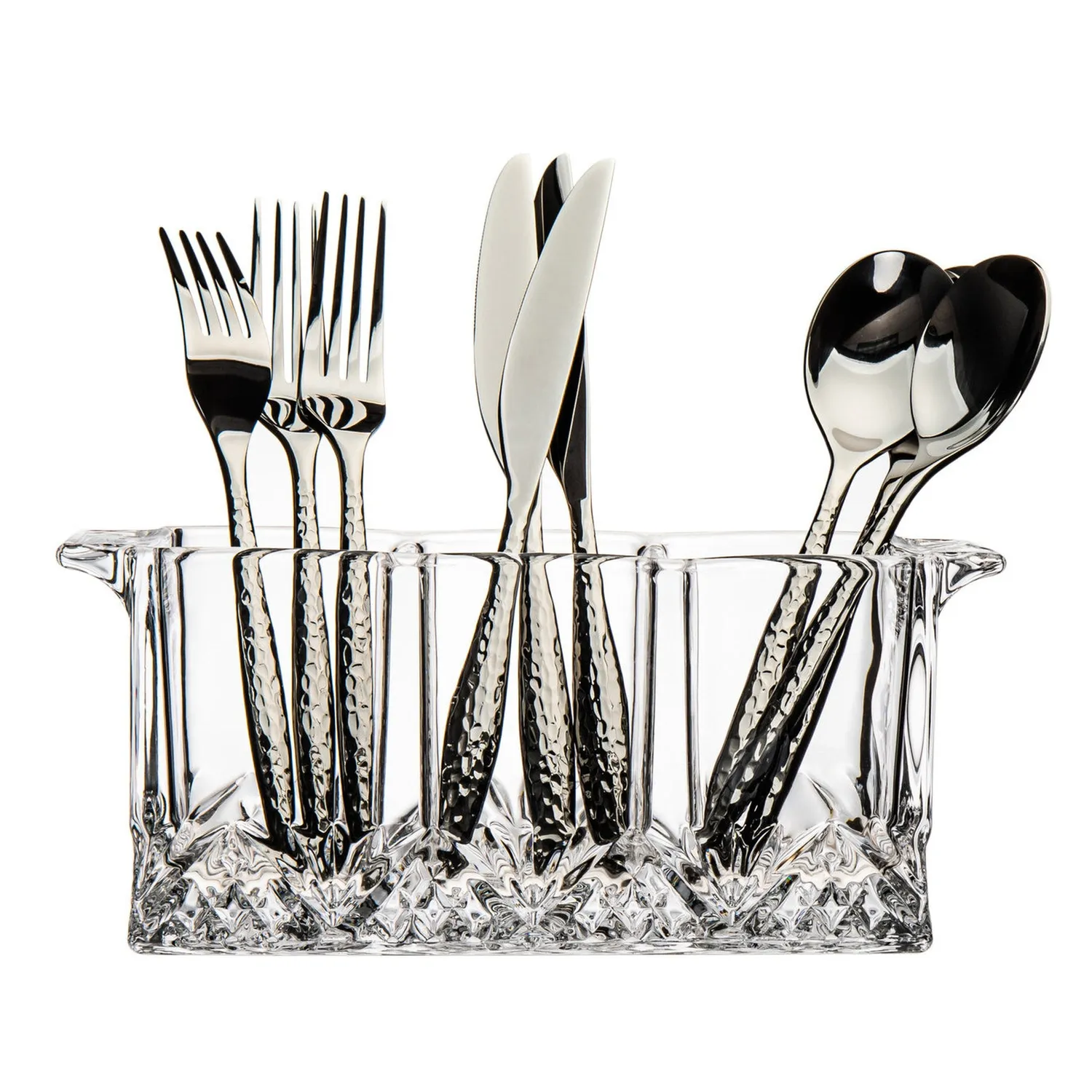 Godinger Dublin Flatware Caddy bestikholder krystal