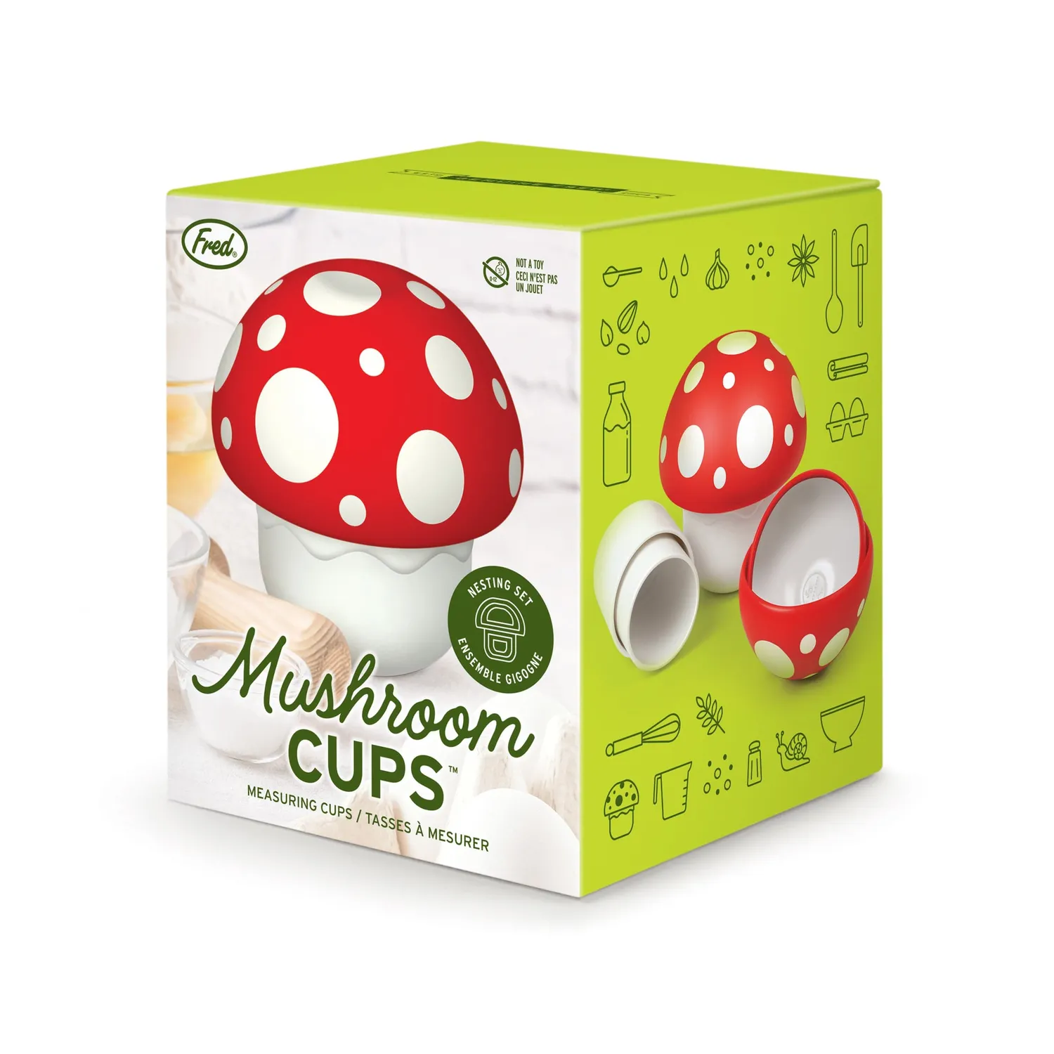 Fred Mushroom Cups målebæger sæt 6 stk svamp