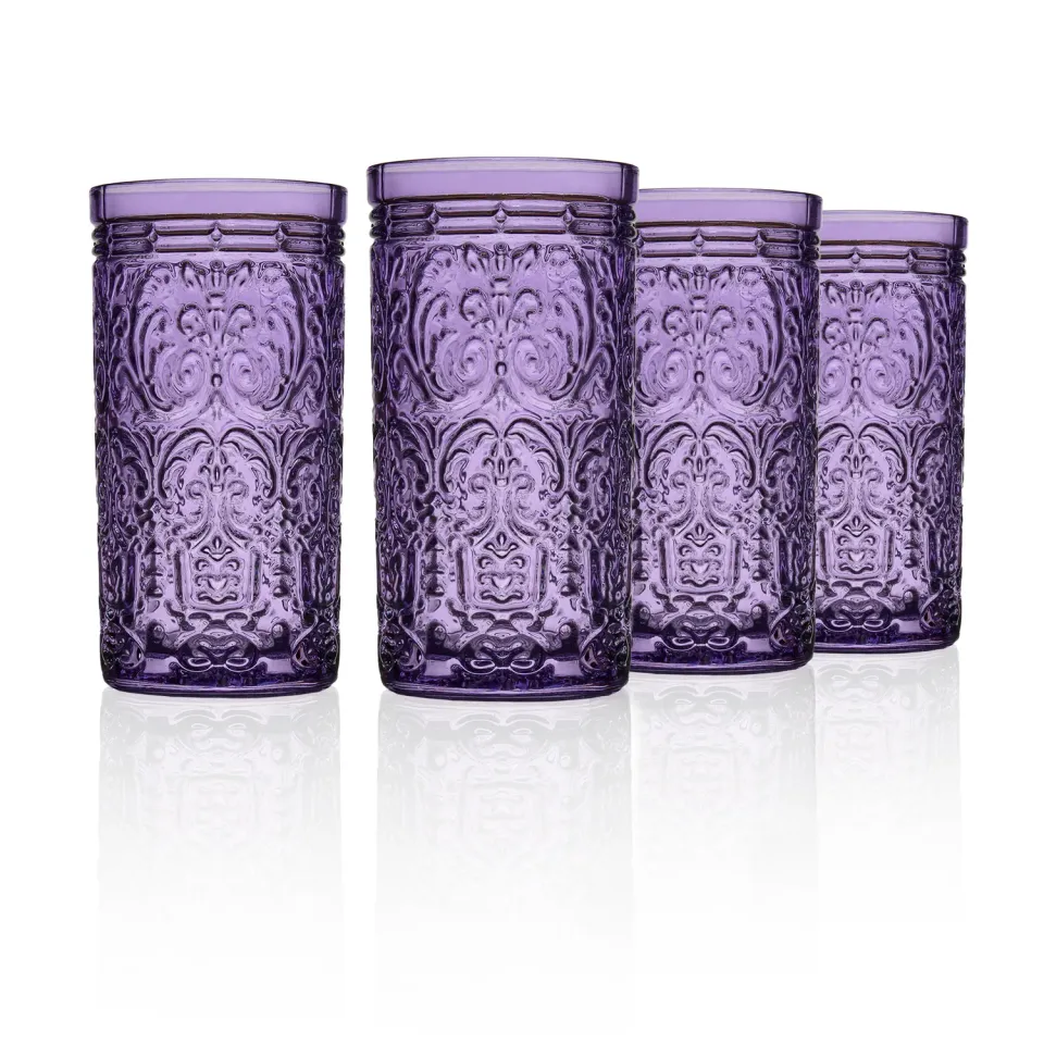 Godinger Jax Grape highball glas 4 stk lilla krystal