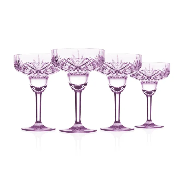 Godinger Dublin Margarita glas lavendel 4 stk akryl