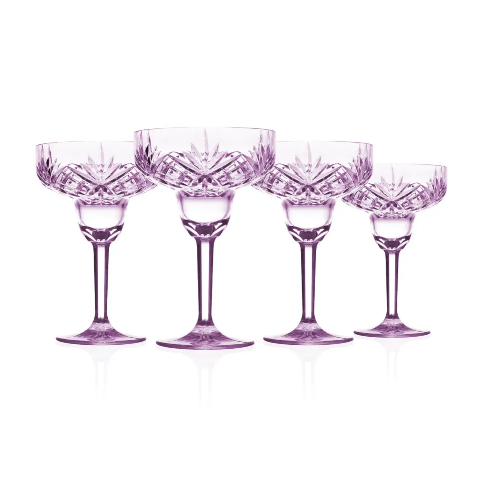 Godinger Dublin Margarita glas lavendel 4 stk akryl