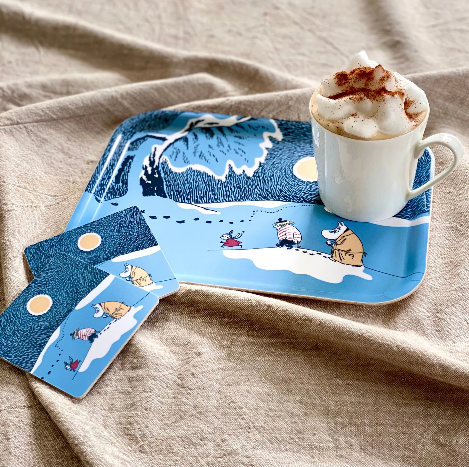 Opto Design Moomin Winter 2021 bordskånere 4-pak 9 cm