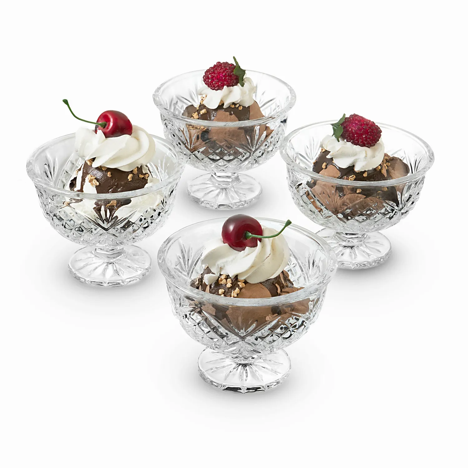 Godinger Dublin dessertsæt 5 dele krystalskåle klar