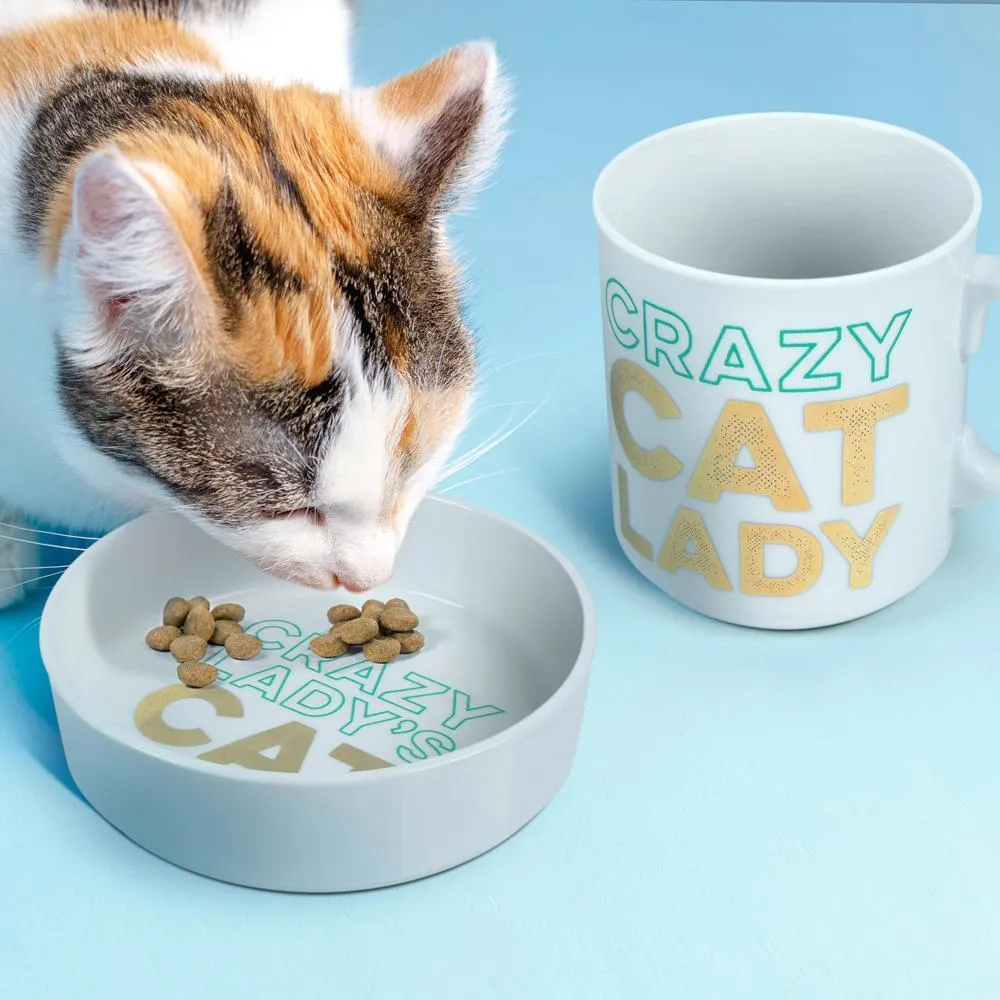 Fred & Friends Ceramic Mug + Cat Bowl Set krus- og skålsæt