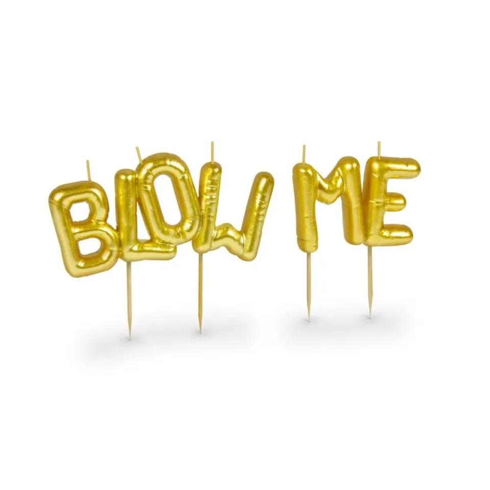 Fred Lighten Up Blow Me kagelys ballon fræk tekst