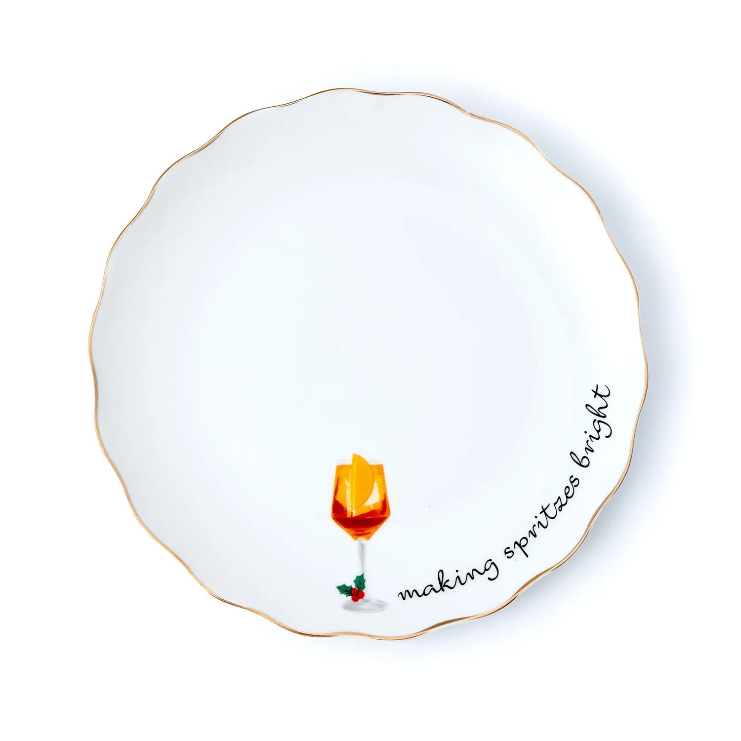 Godinger Holiday Cheers forretstallerken 6 stk porcelæn