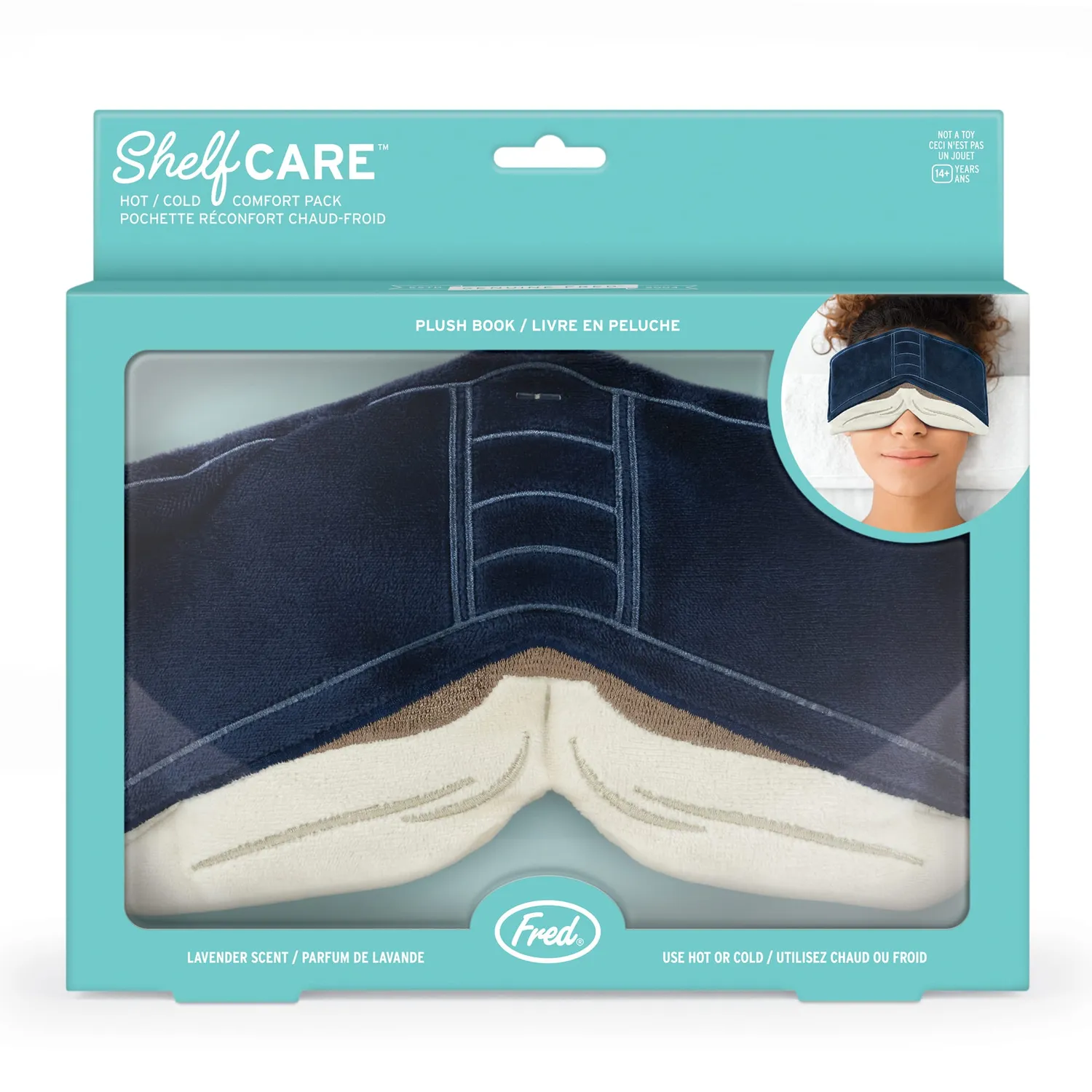 Fred & friends Shelf Care varmepude bog lavendel varme kulde
