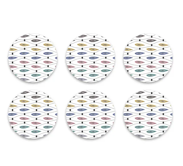 Opto Design Veil bordskånere Ø9 cm 6-pak birkefiner