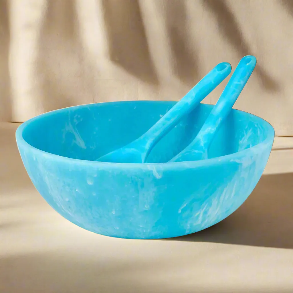 Godinger Lucente salatskål mat blå resin