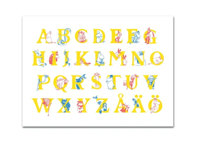 Opto Design Moomin ABC bordmåtte 40x30 cm alfabet