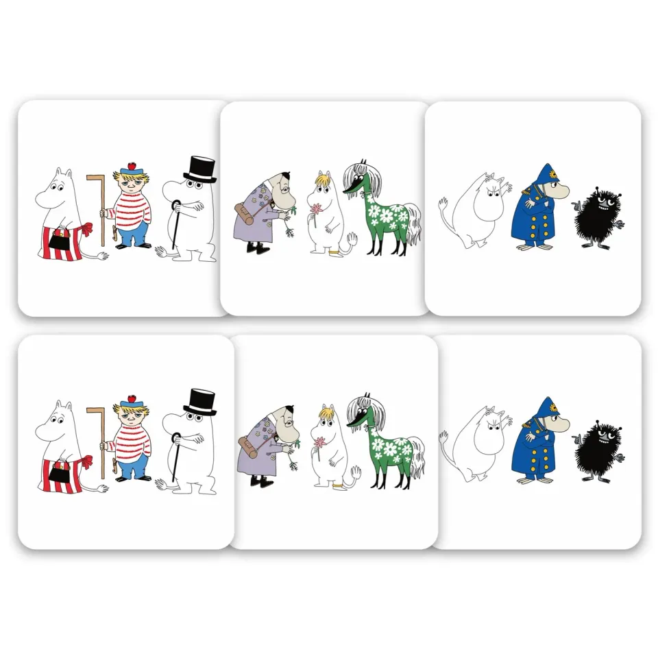 Opto Design Moomin Online bordskånere 6-pak birk