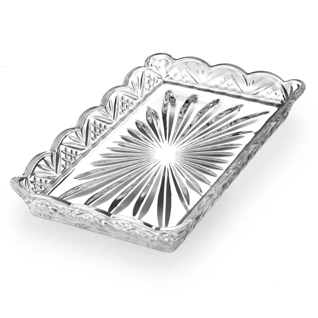 Godinger Dublin serveringsfad slebet krystal 25,5 cm
