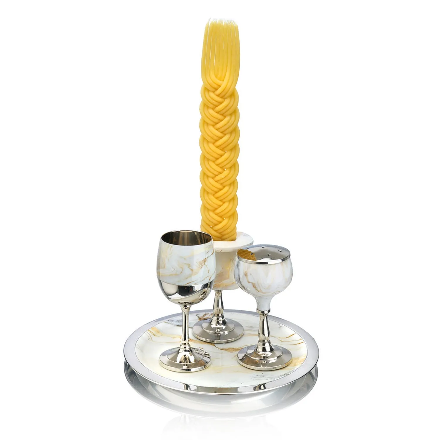 Godinger Abstract havdalah sæt hvid guld 3 dele