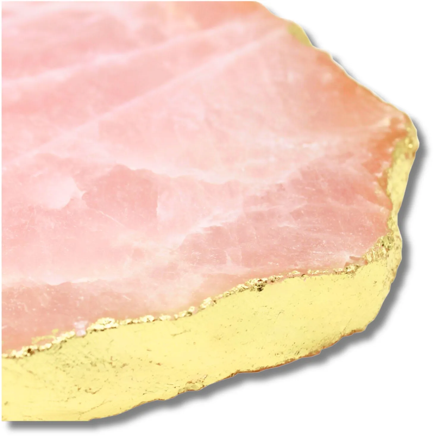 Godinger Rose Quartz serveringsbræt guld 14"