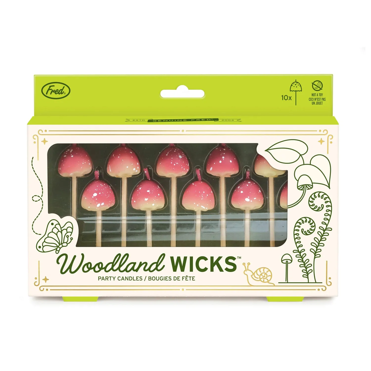 Fred Woodland Wicks kagelys svamp 10-pak