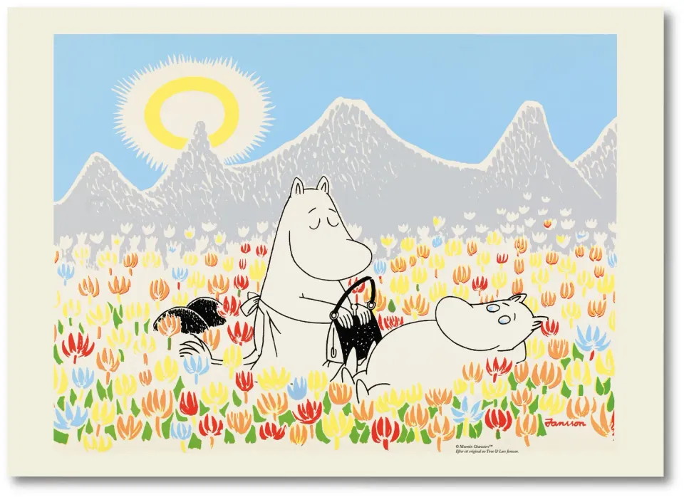 Opto Design Moomin on the Meadow plakat 50x70 cm papir
