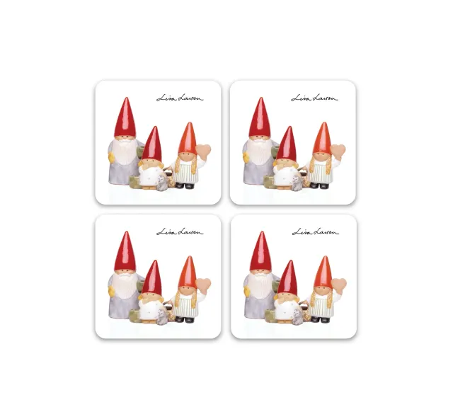 Opto Design Tomtefar bordskånere 4-pak 9x9 cm birkefiner