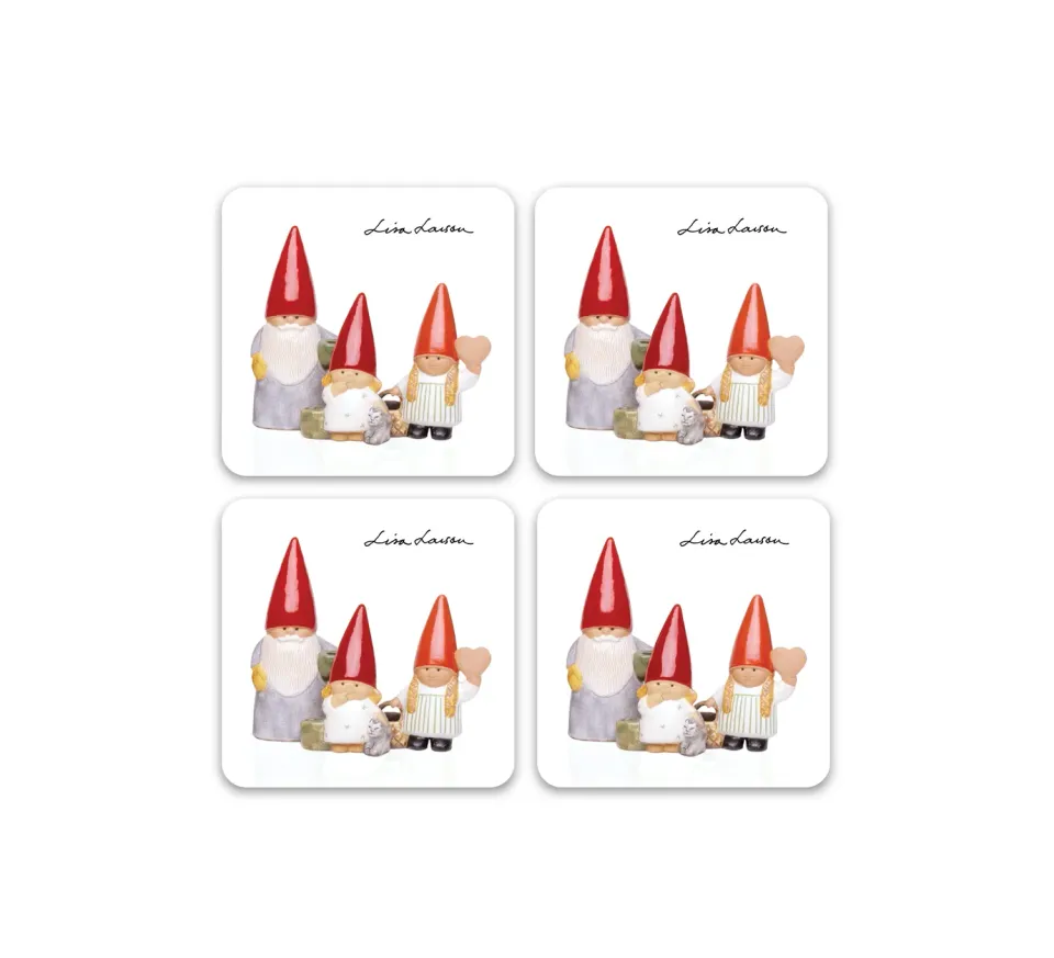 Opto Design Tomtefar bordskånere 4-pak 9x9 cm birkefiner