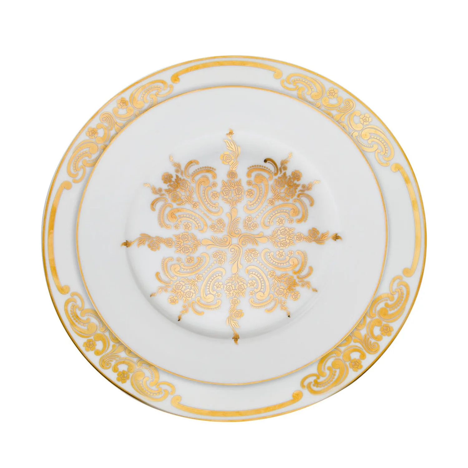 Godinger Baroque stel 12 dele hvid guld 4 pers