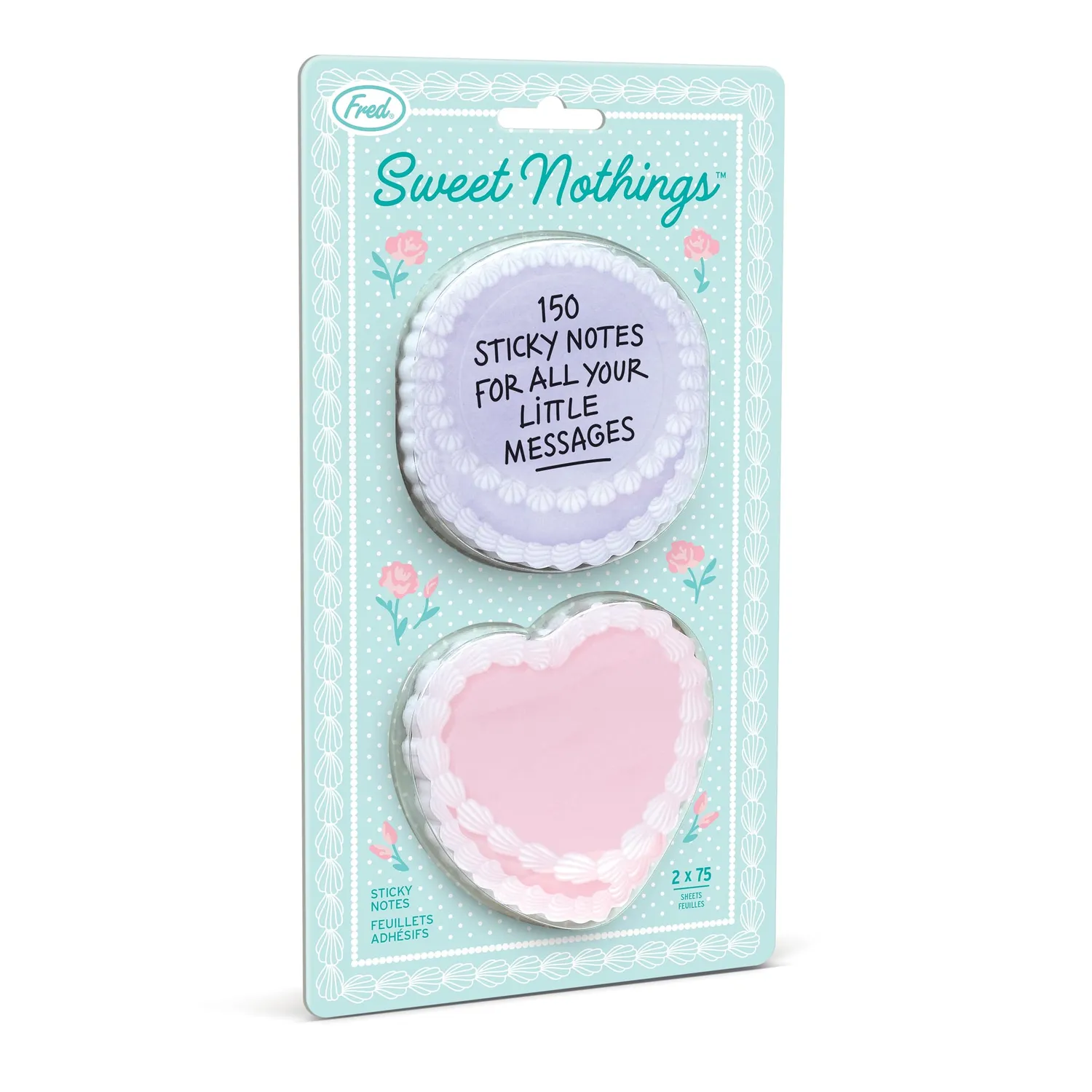 Fred Sweet Nothings sticky notes 2-pak kage