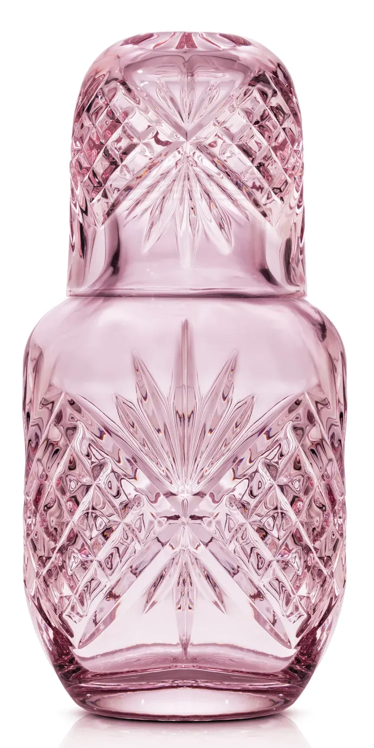 Godinger Dublin Bedside Night Carafe karaffel blush klar