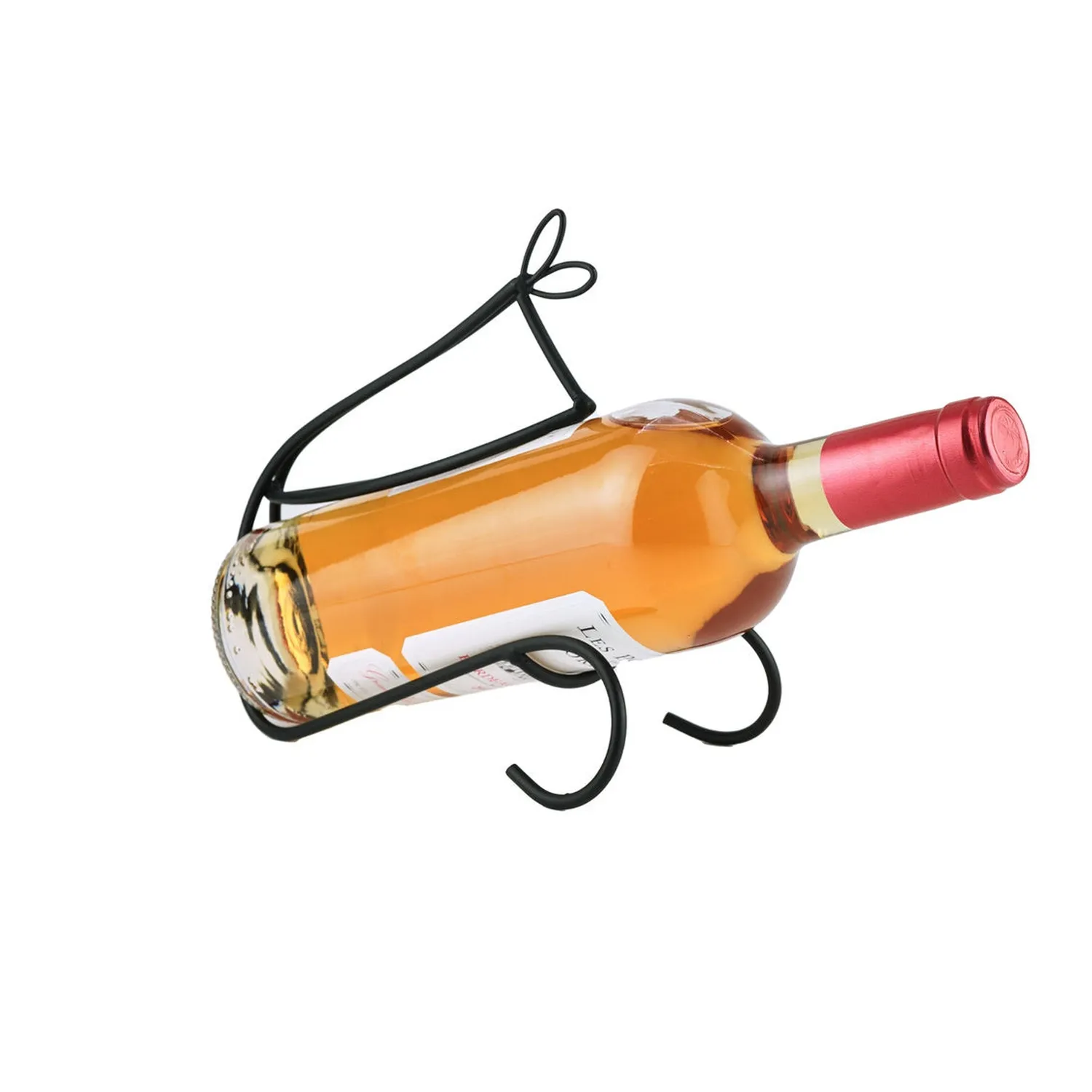 Godinger Coney vinholder sort metal enkelt flaske