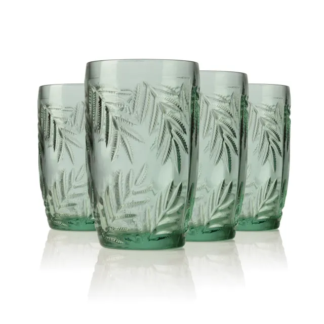 Godinger Bali highball glas 4 stk 12 oz grøn