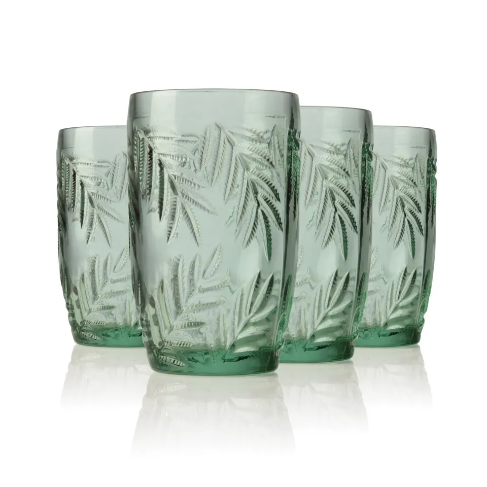 Godinger Bali highball glas 4 stk 12 oz grøn