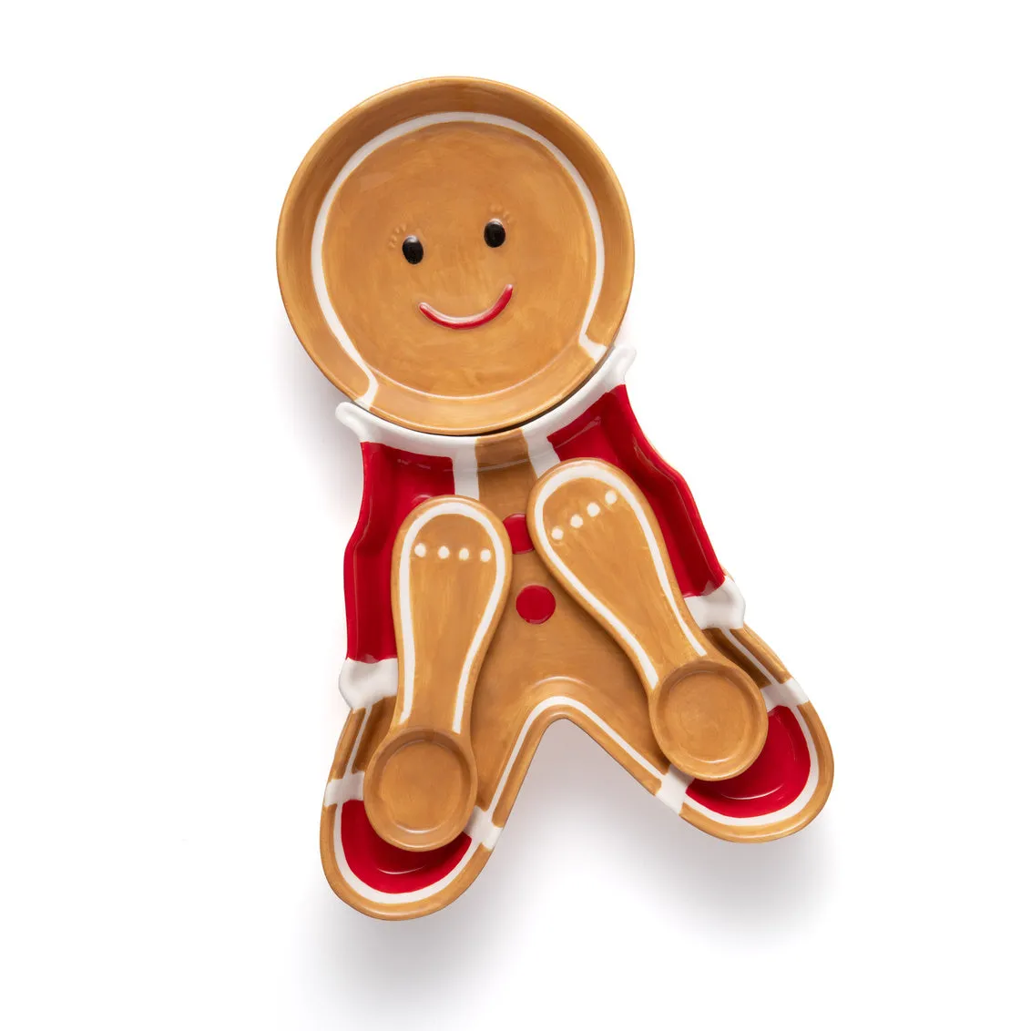 Godinger Mr Gingerbread serveringsfad jul porcelæn