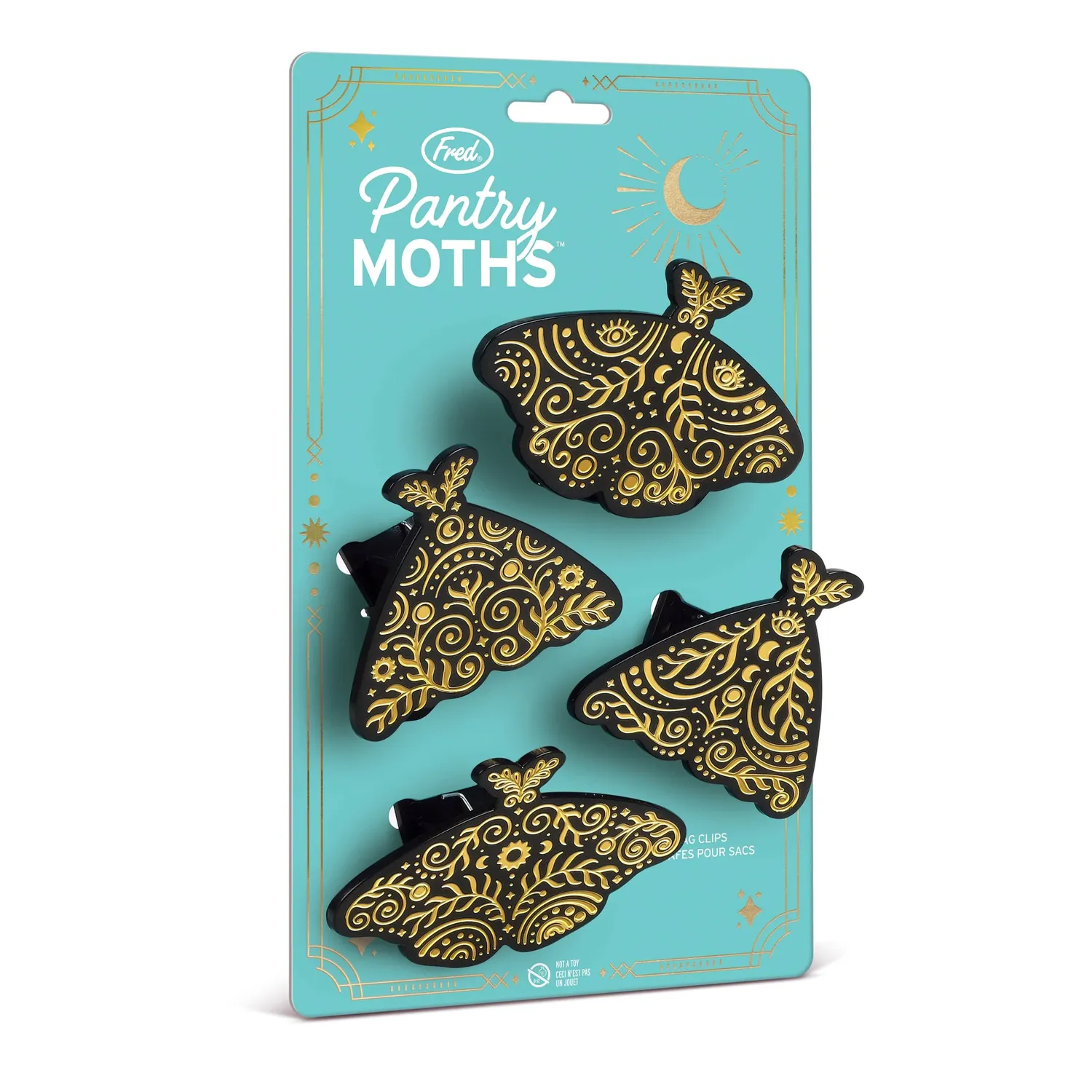 Fred Pantry Moths poseklemmer 4 stk guld