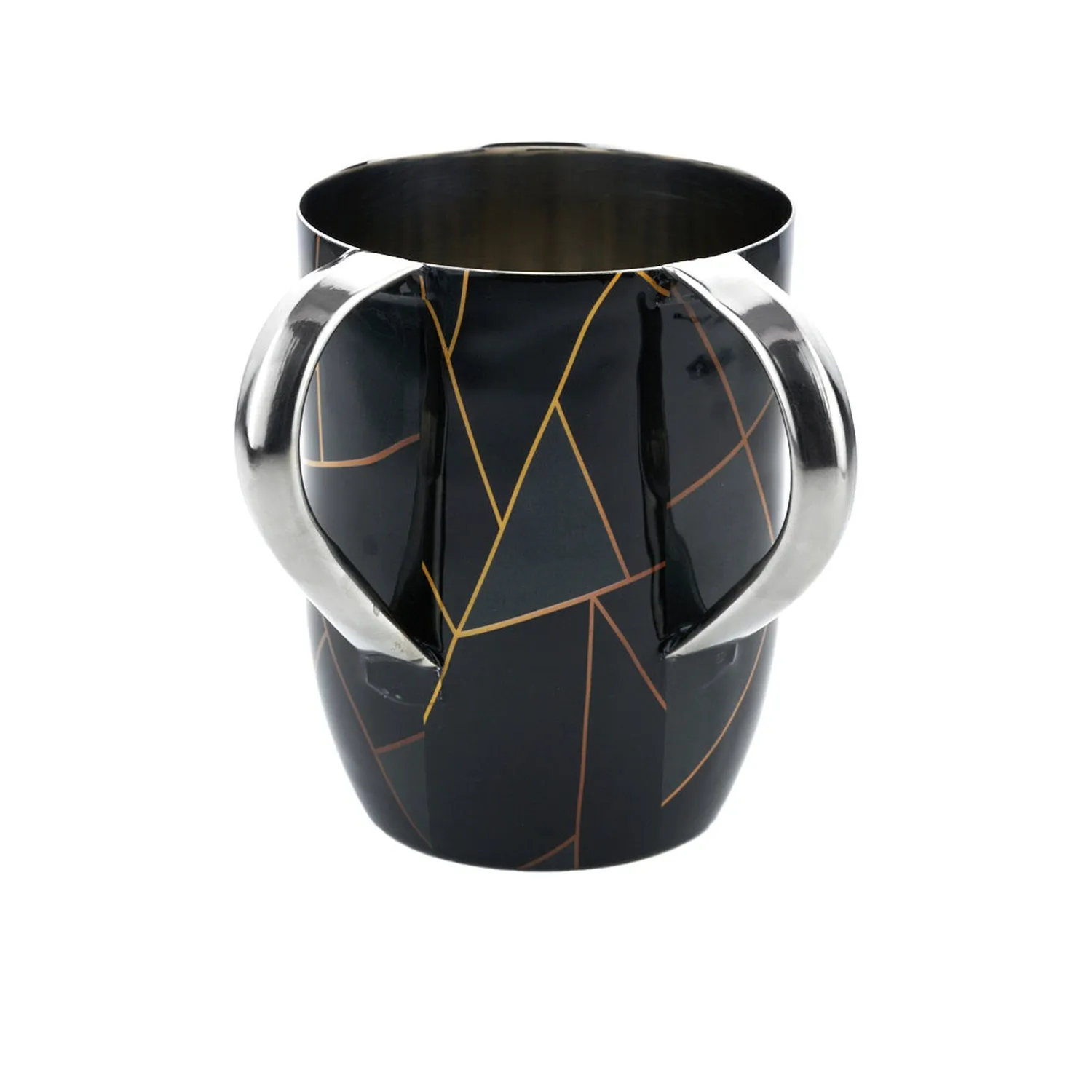 Godinger Abstract Lines skyllekop stål sort guld 850 ml