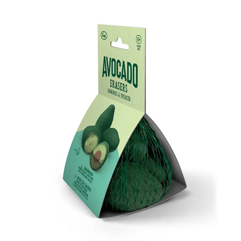 Fred & Friends Avocado viskelæder 4 stk mini