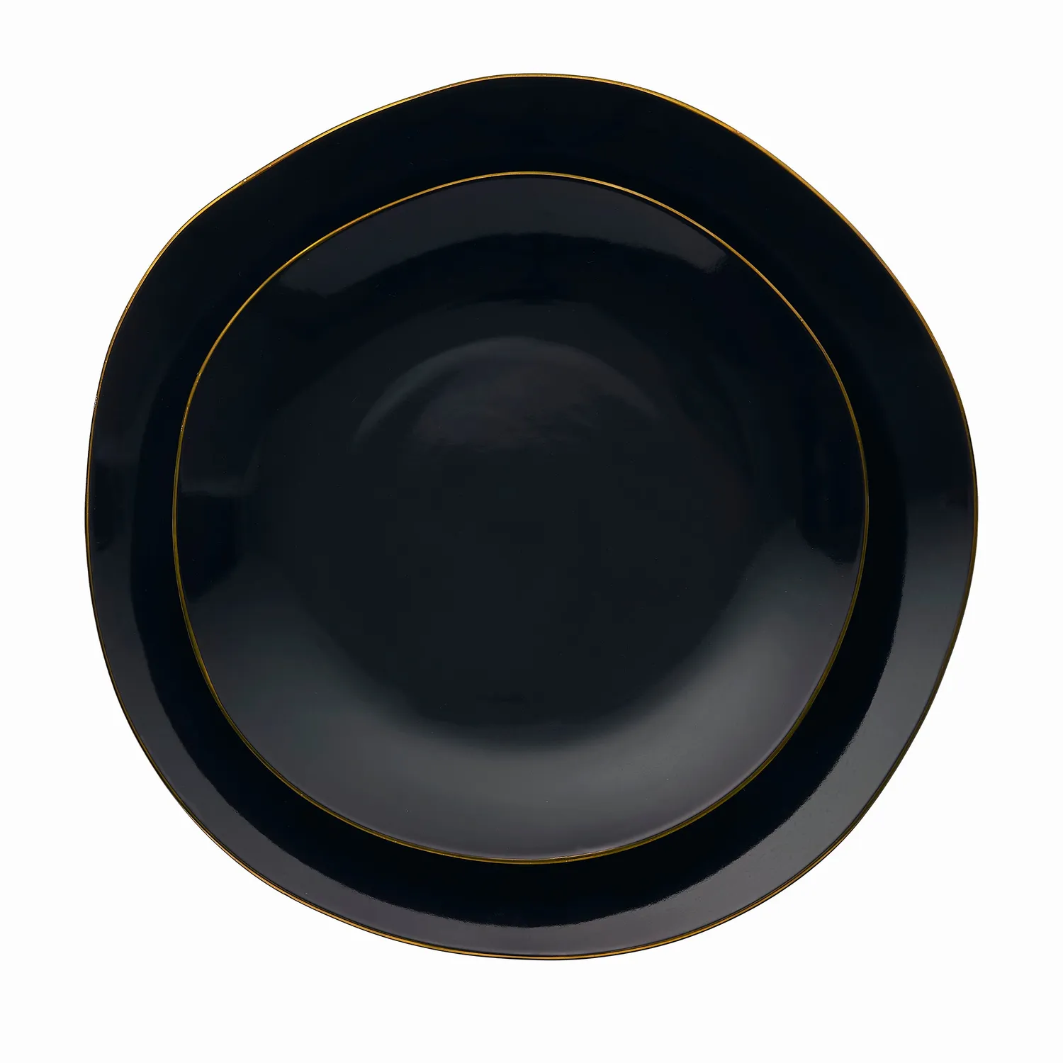 Godinger Andover Black stel 12 dele sort guldkant 4 pers